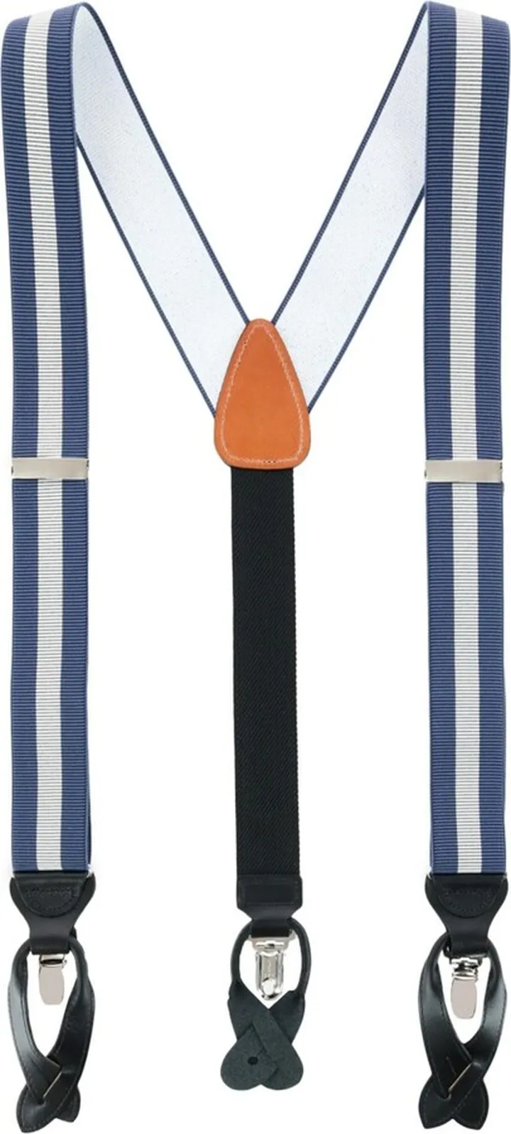 Trafalgar Big & Tall Oliver Stripe Convertible Suspenders