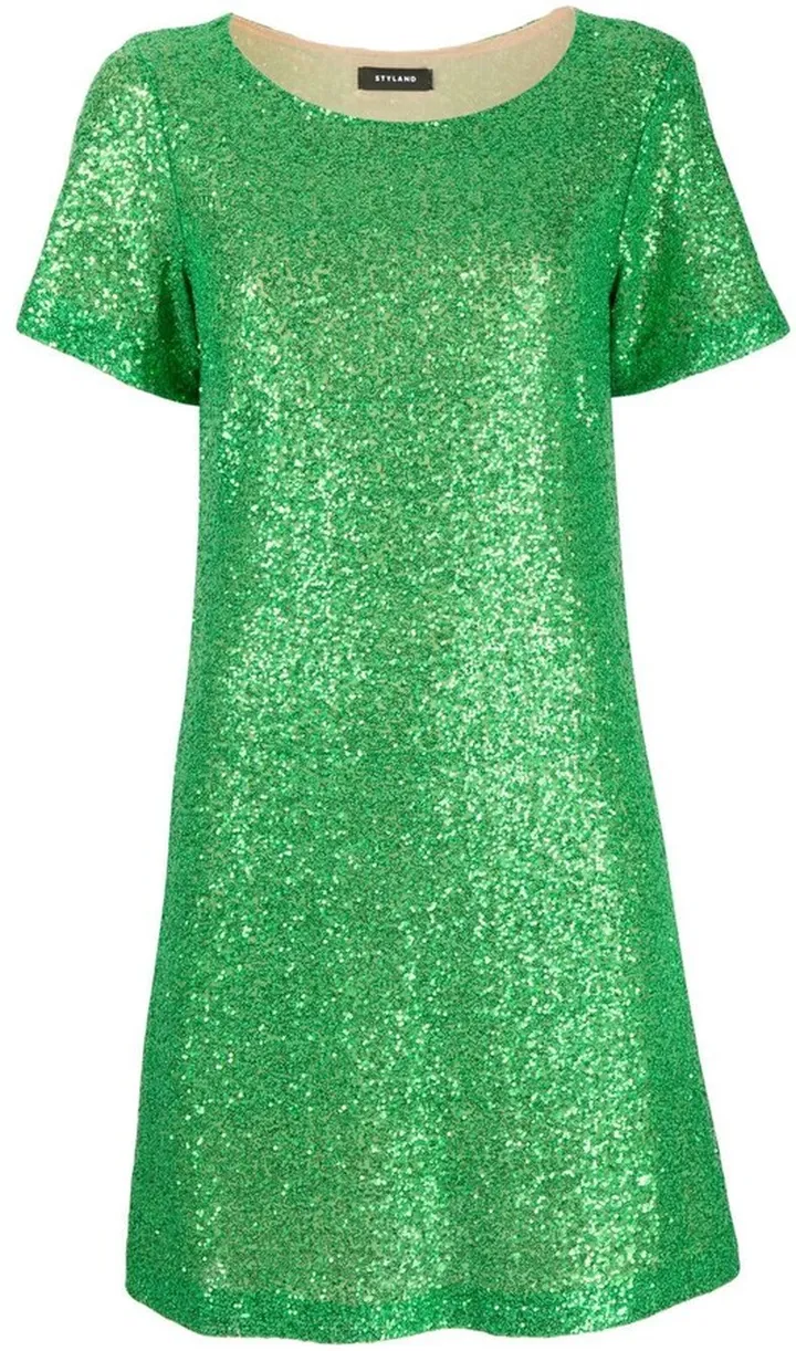 sequinned A-line minidress