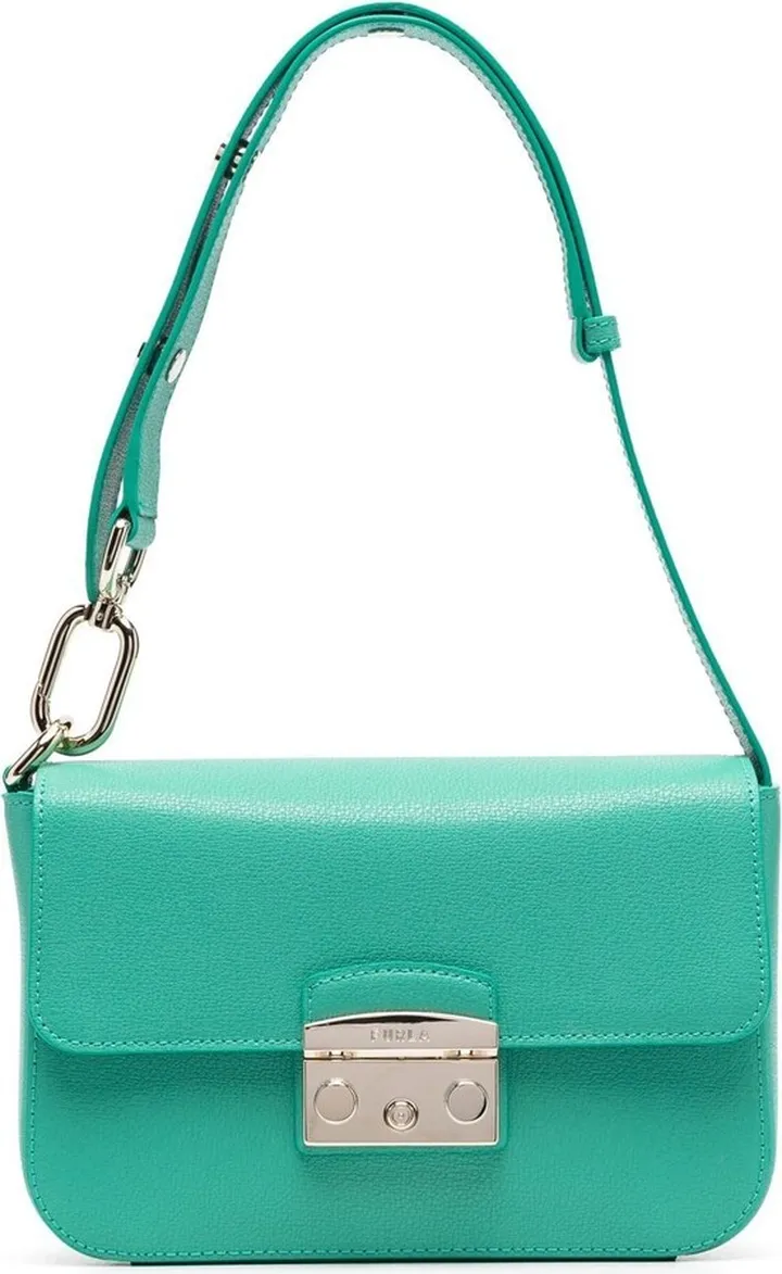 Logo-Engraved Leather Shoulder Bag