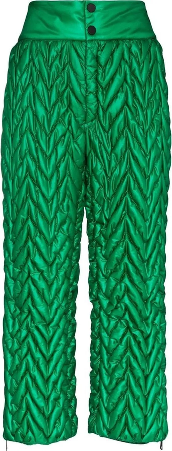Chevron-Quilted Cropped Trousers