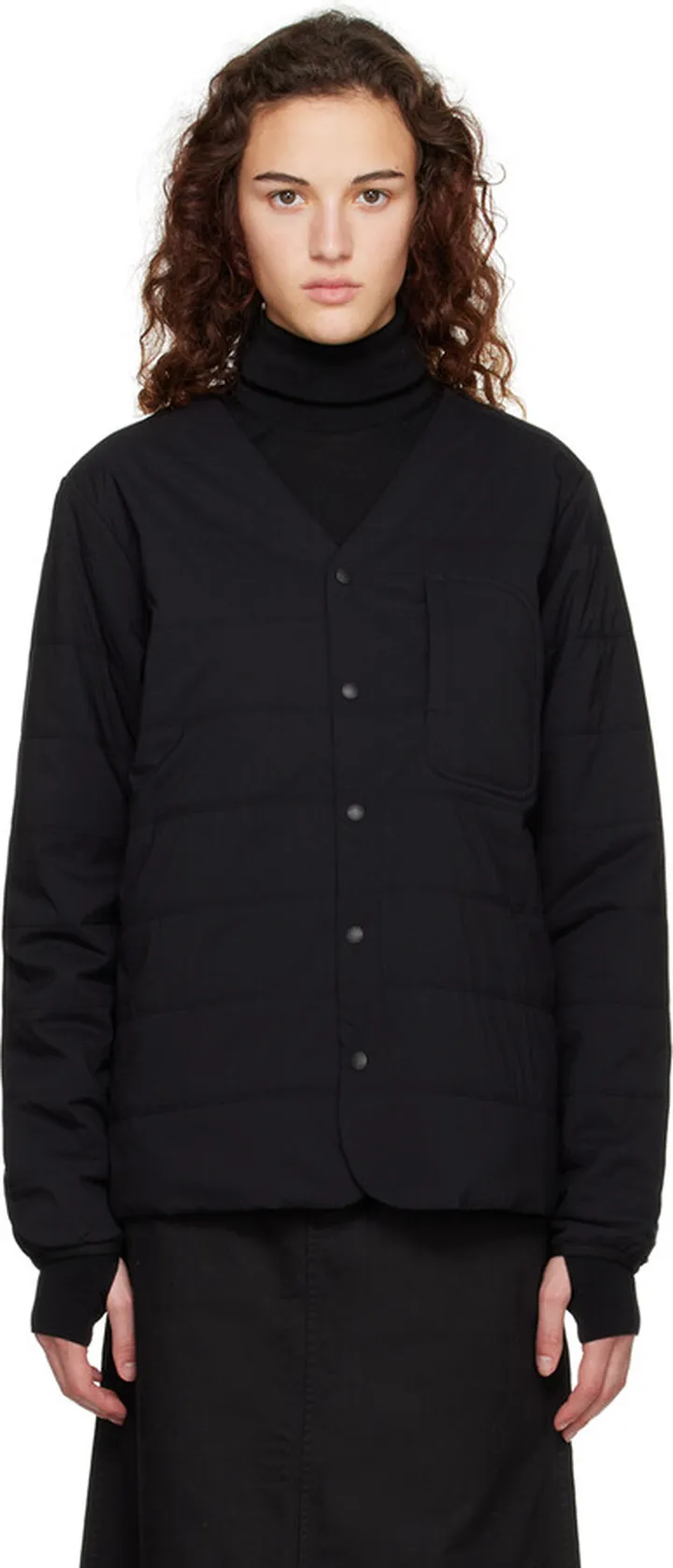 Snow Peak Black Flexible Insulated Cardigan