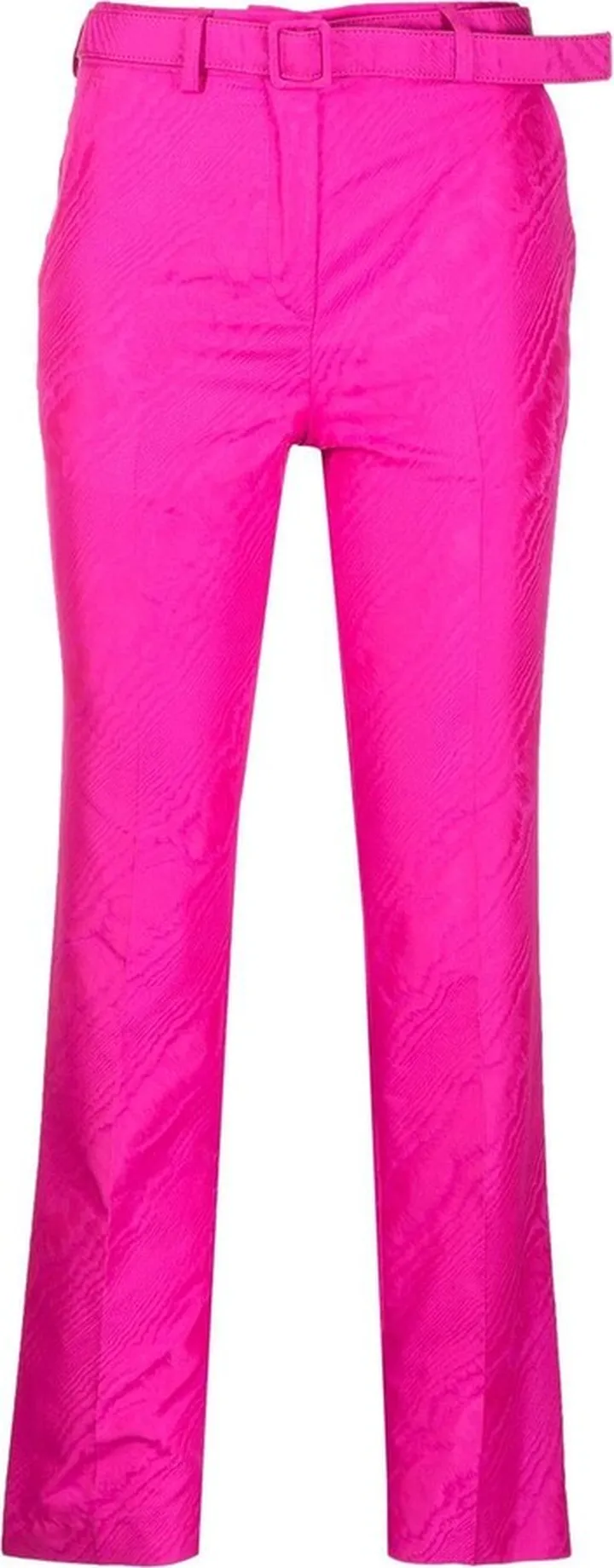 Straight-Leg Cropped Trousers