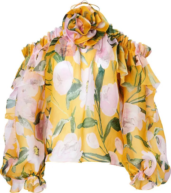 Rosette Halterneck Top