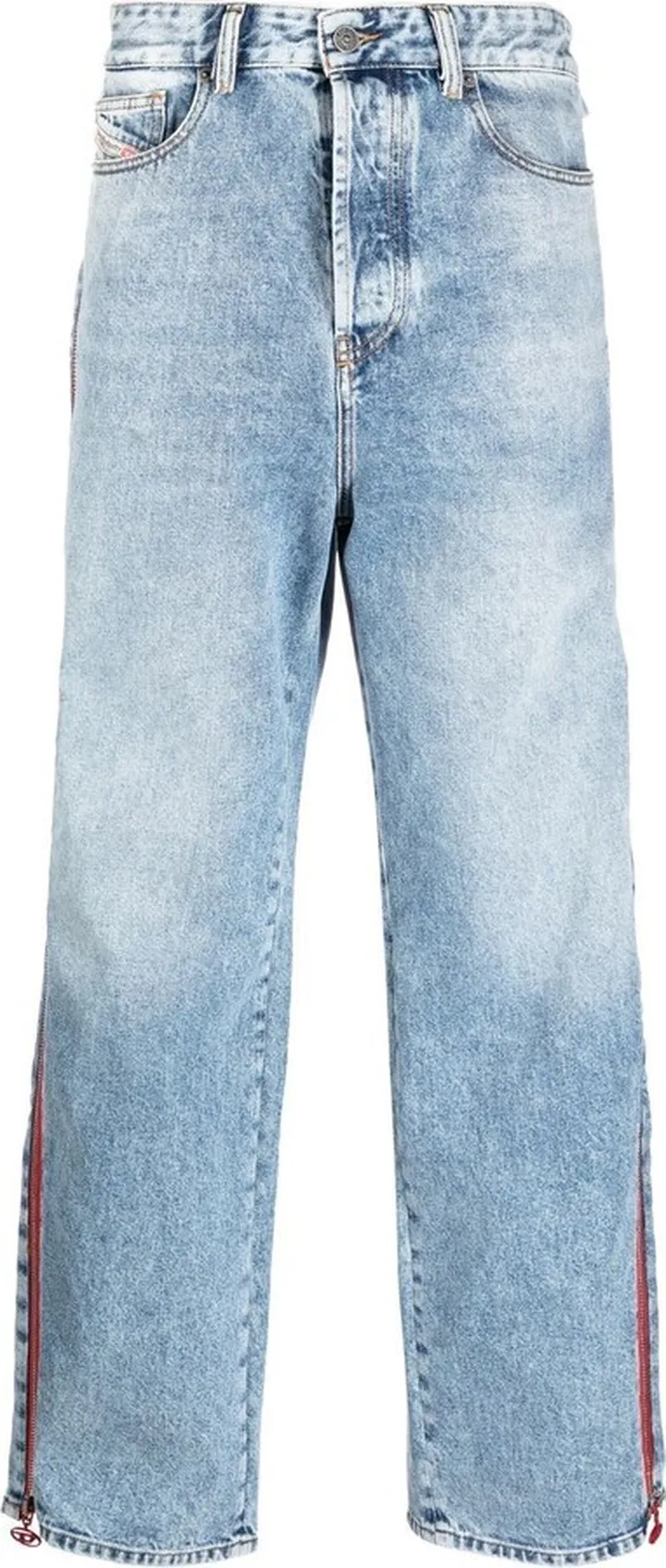 Side-Stripe Wide-Leg Jeans