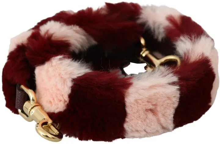 Dolce & Gabbana pink Lapin Fur Accessory Shoulder Women's Strap