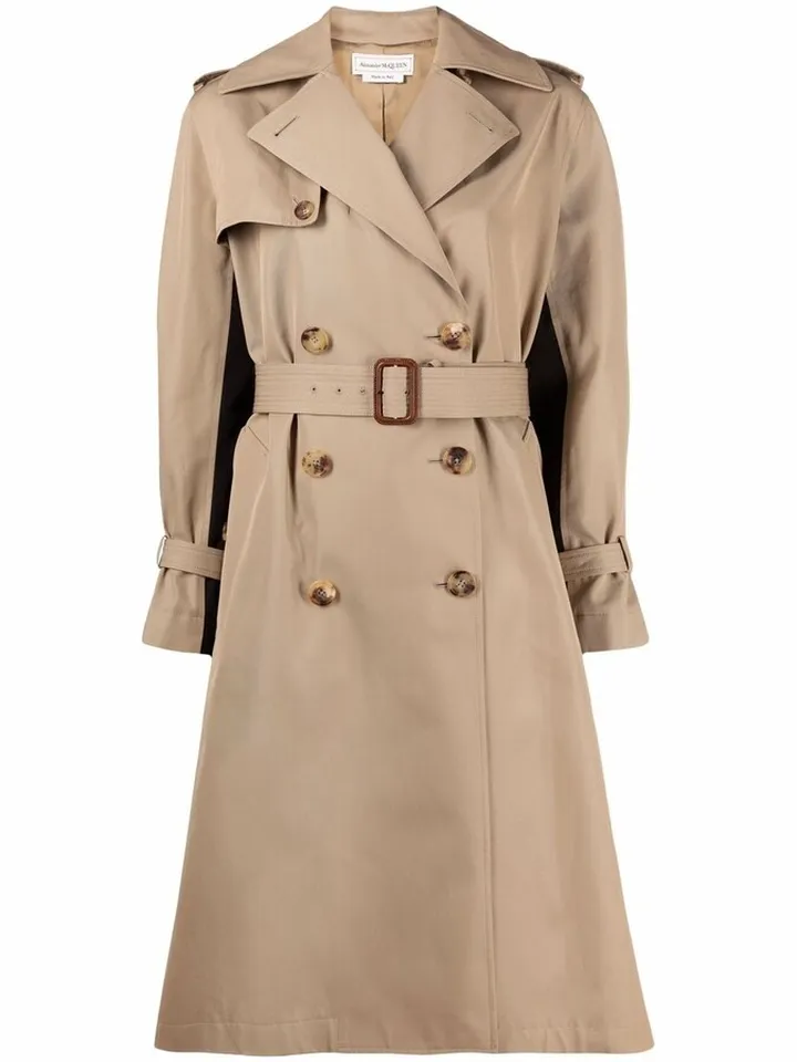 Hybrid Graffiti belted trench coat