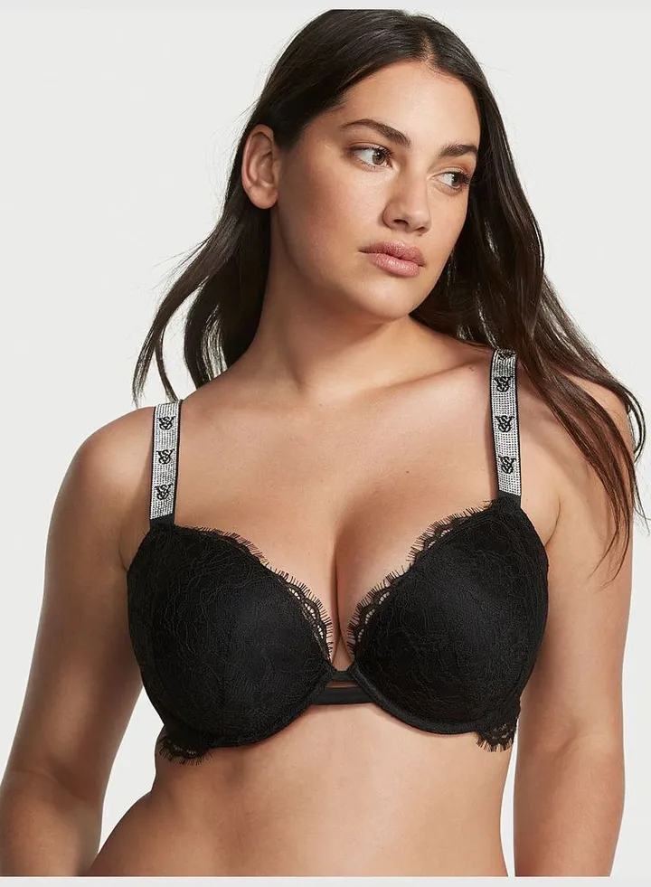 Shine Strap Lace Push-Up Bra