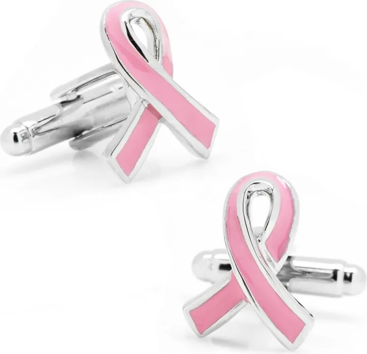 Ribbon Breast Cancer Awareness Cufflinks