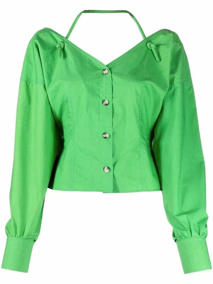 Halterneck Cotton Shirt