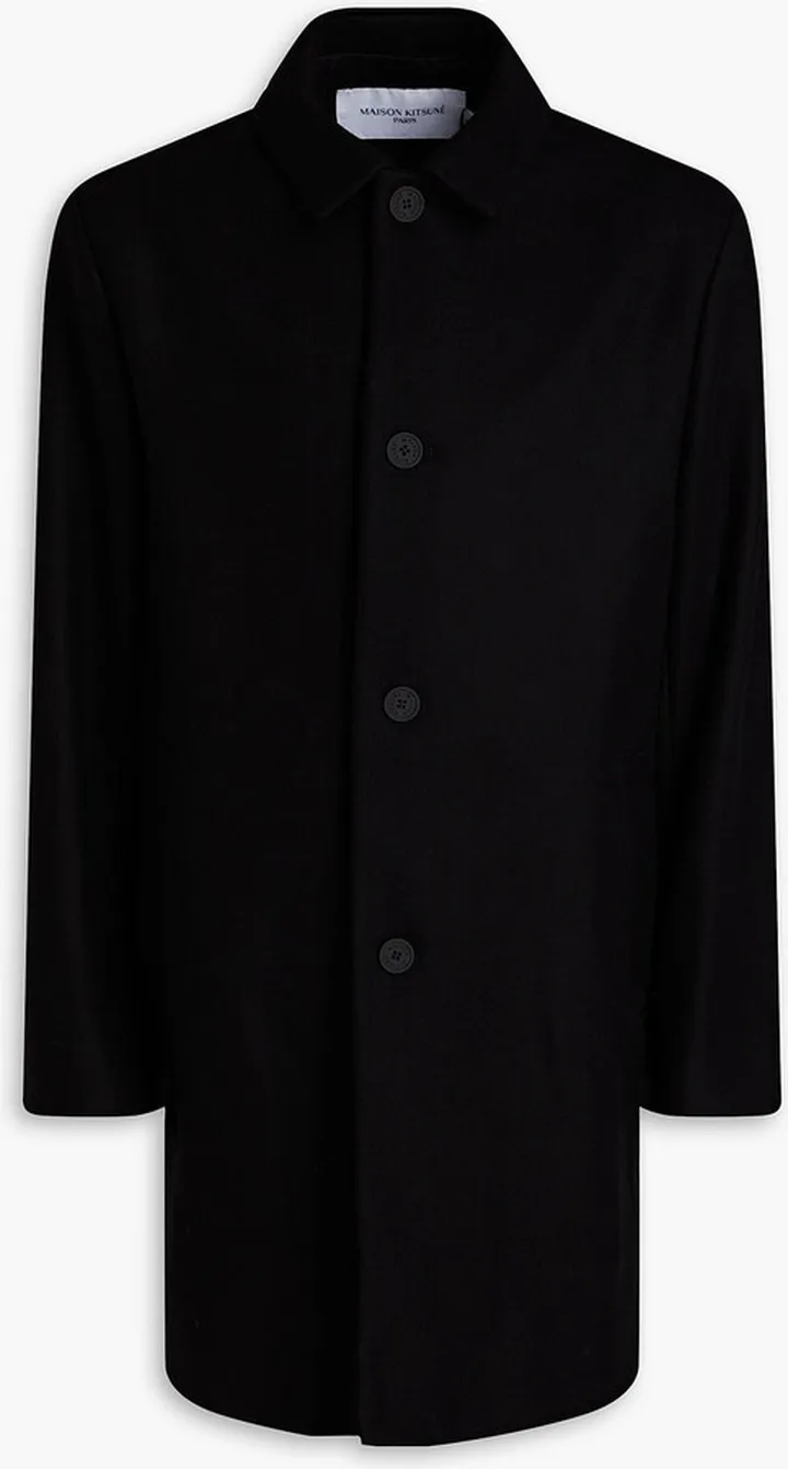 Wool-blend felt coat