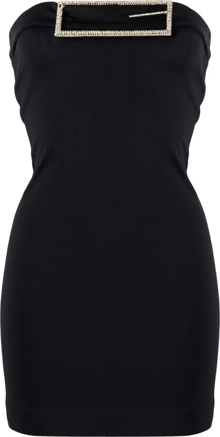 Black Althenea Buckle-Detail Dress