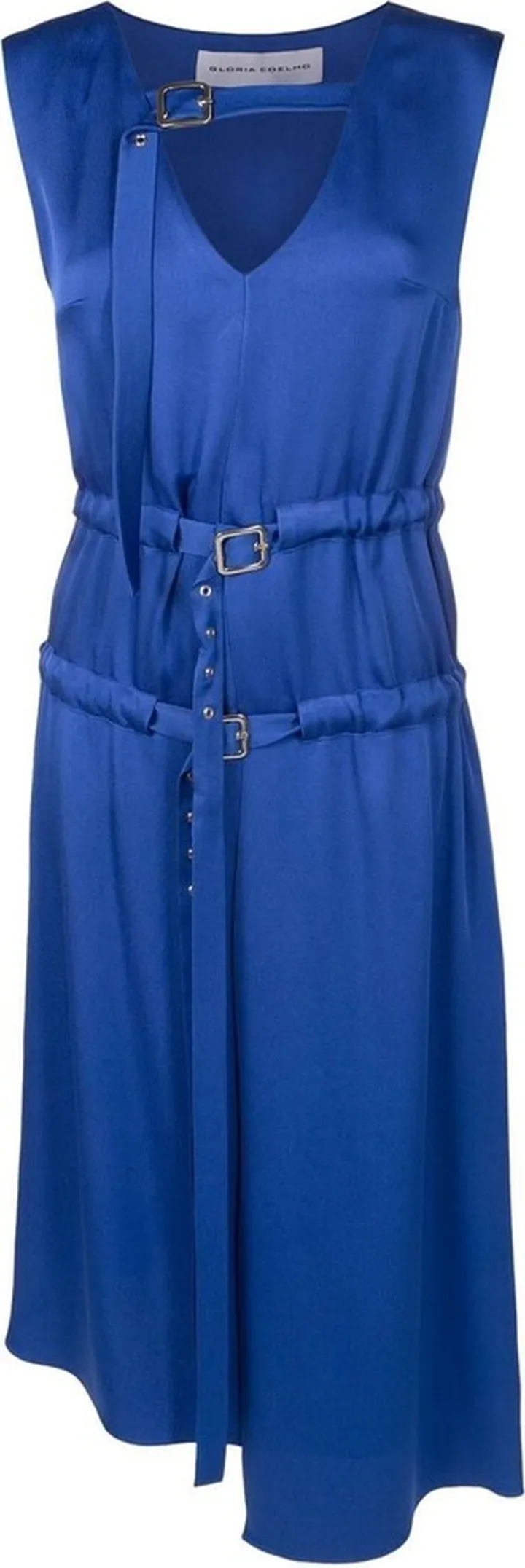 Belted Sleeveless Midi Dress
