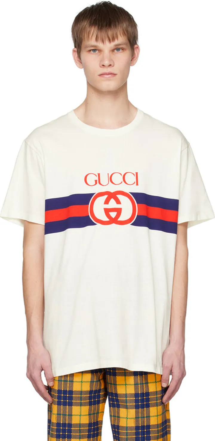Gucci White Interlocking G T-Shirt