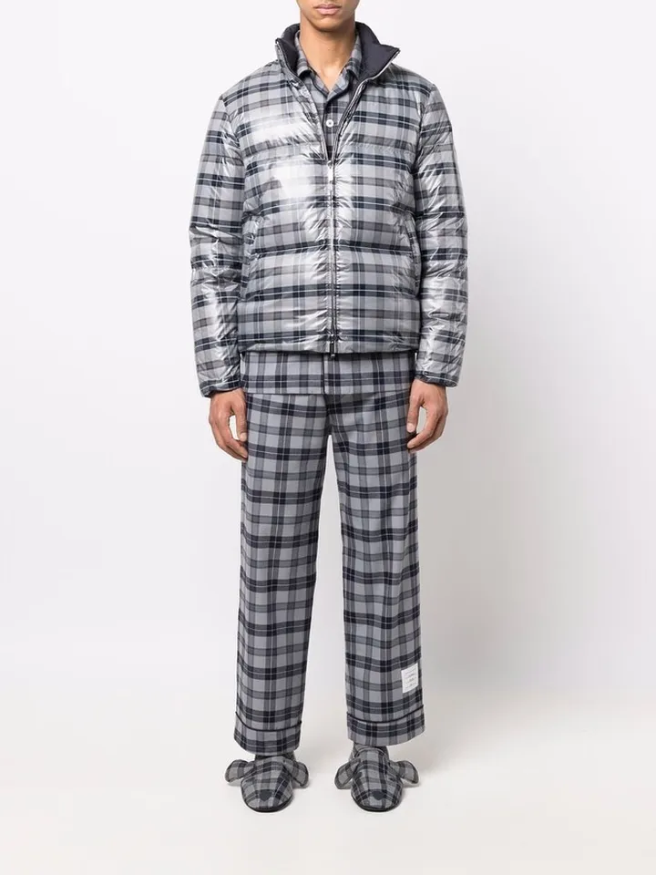 Tartan Pattern Flannel Trousers