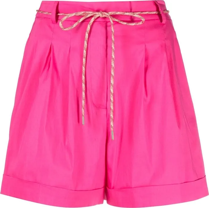Tied-Waist Cotton Shorts