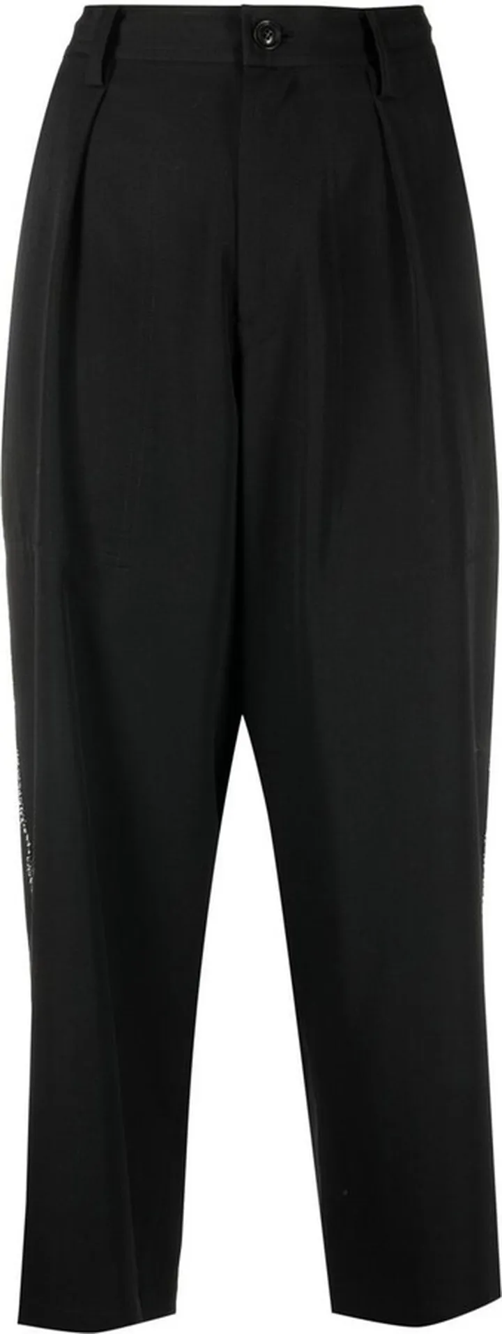 Cropped Drop-Crotch Trousers