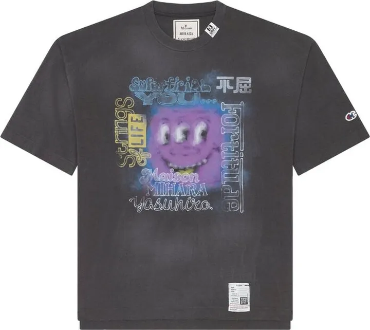 Maison Mihara Yasuhiro Graphic Printed Distressed T-Shirt