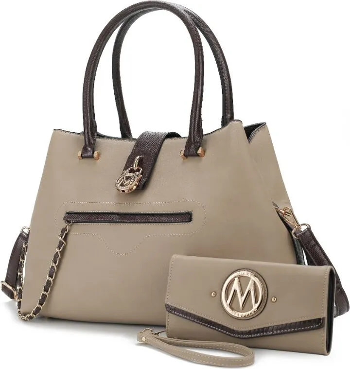 Edith Vegan Leather Women’s Tote Bagwith wallet – 2 pieces