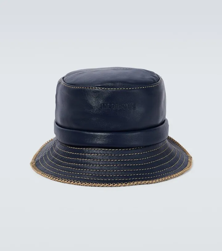 Le Bob Mentalo leather bucket hat