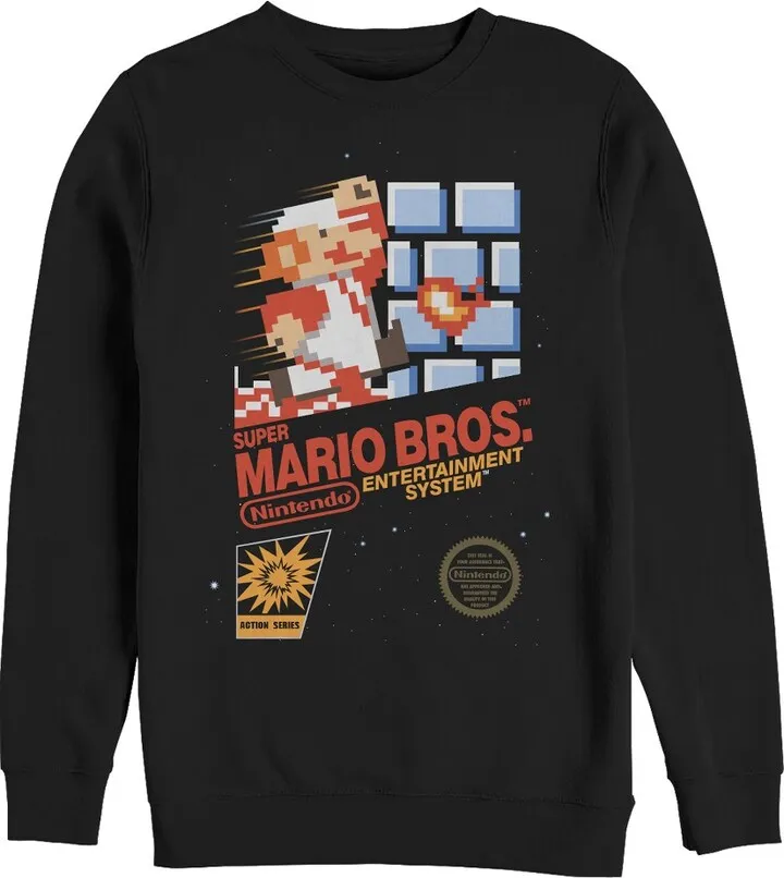 Men's Nintendo NES Super Mario Bros Sweatshirt - Black - Small