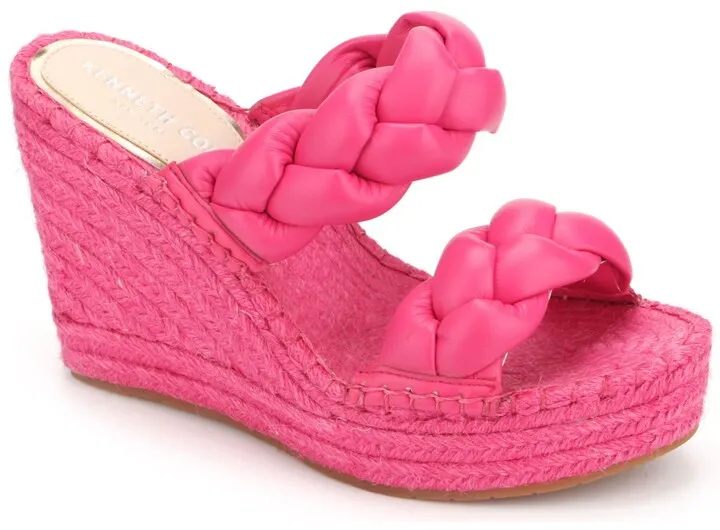Kenneth Cole New York Women's Footwear Olivia Braid Espadrille Wedge Sandals Women's Shoes