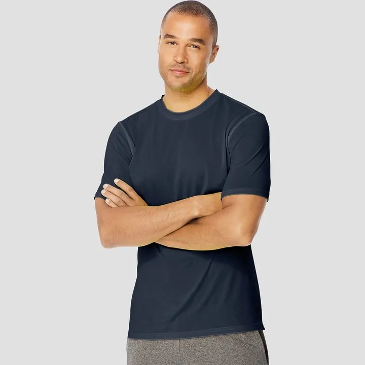 Hanes Sport Men's Endurance Short Sleeve T-Shirt - Navy S