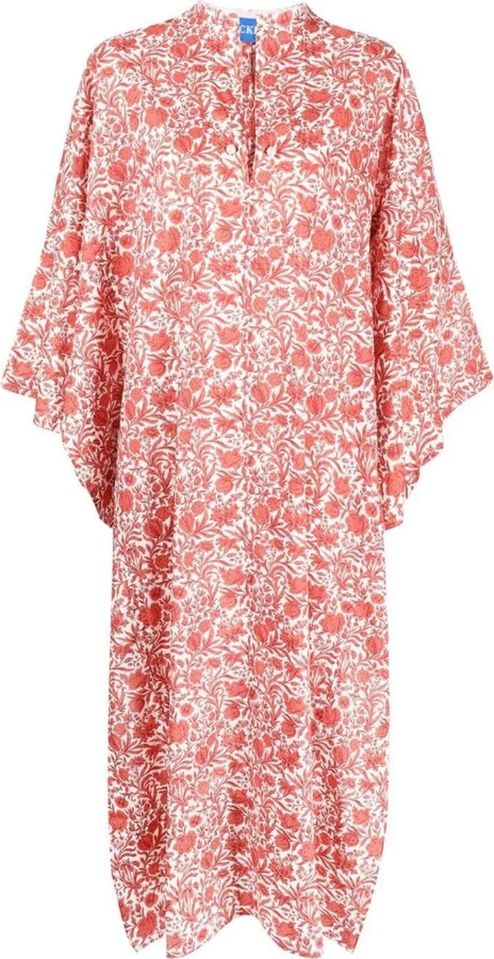 Joyce floral-print poncho