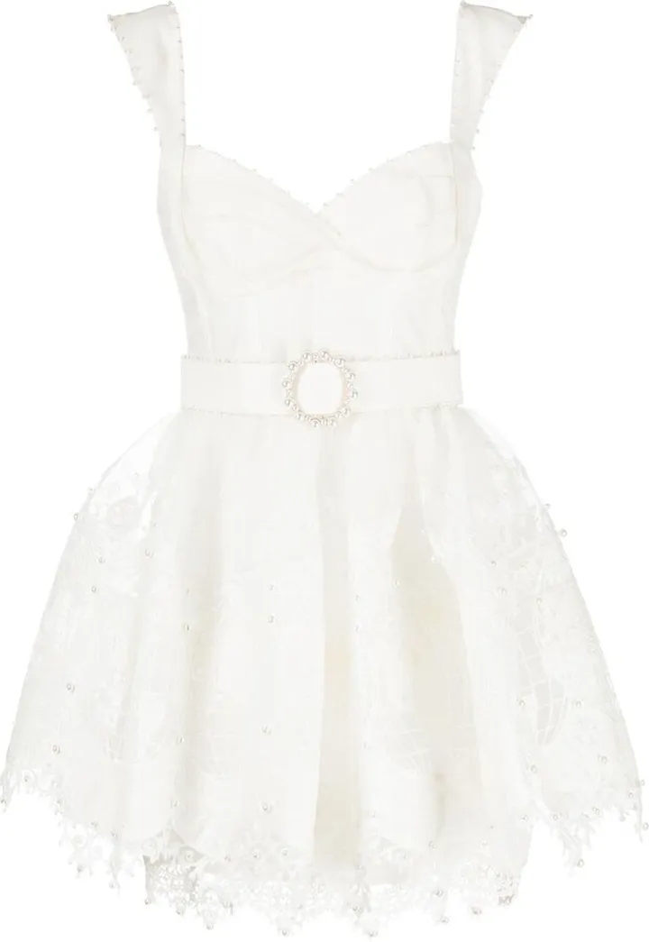 High Tide embroidered mini dress