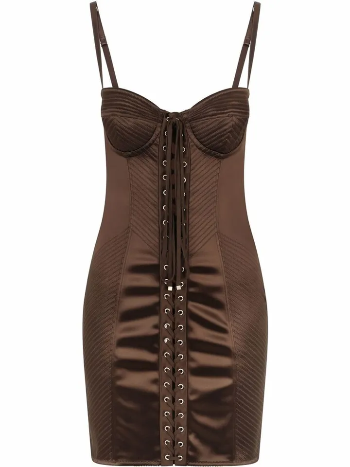 Satin Corset Style Mini Dress