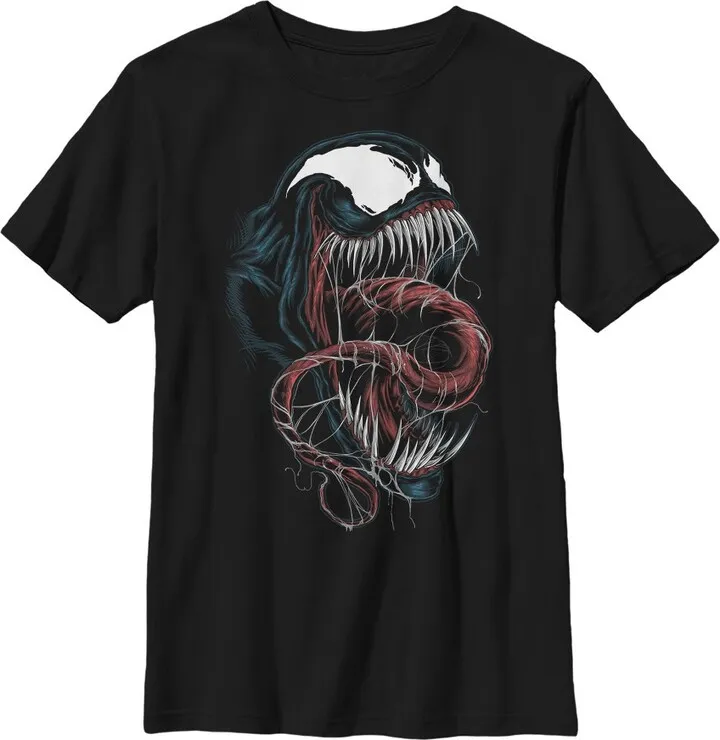 Boy's Marvel Venom Close-Up T-Shirt - Black - Medium