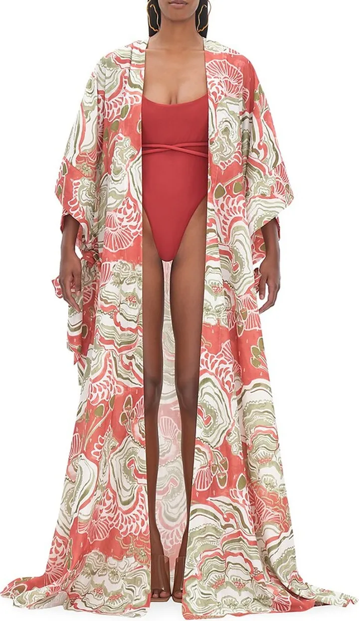 Gamba Maxi Tie-Waist Robe