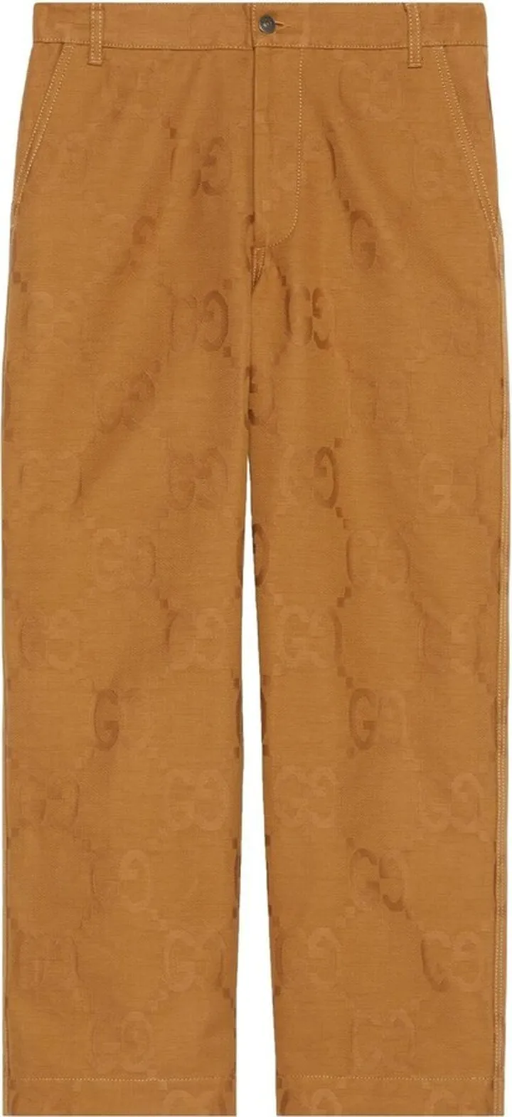 GG-jacquard cotton straight trousers