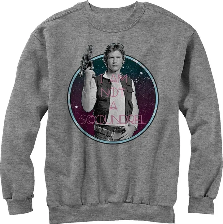Men's Star Wars Han Solo Not a Scoundrel Sweatshirt - Athletic Heather - 2X Large