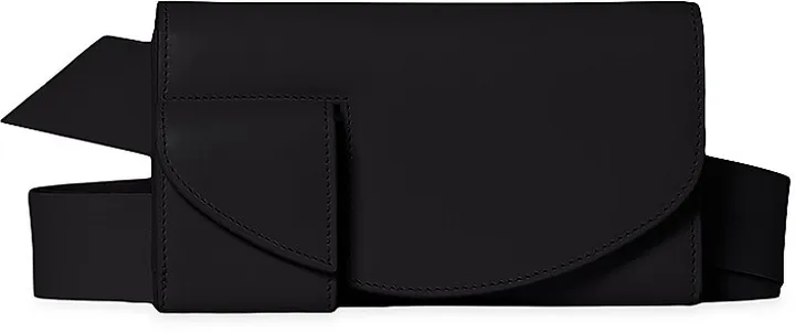 Horizontal Leather Belt Bag
