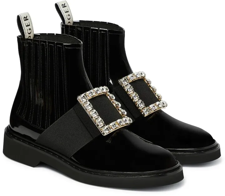 Viv' Rangers patent leather ankle boots