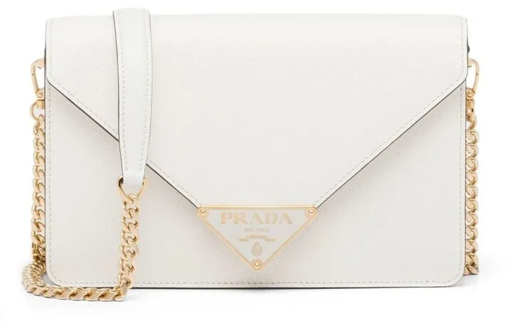 Triangle logo-plaque crossbody bag