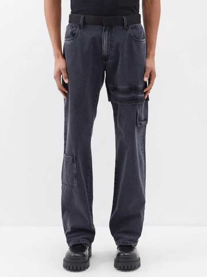 Relaxed-leg Cargo Jeans
