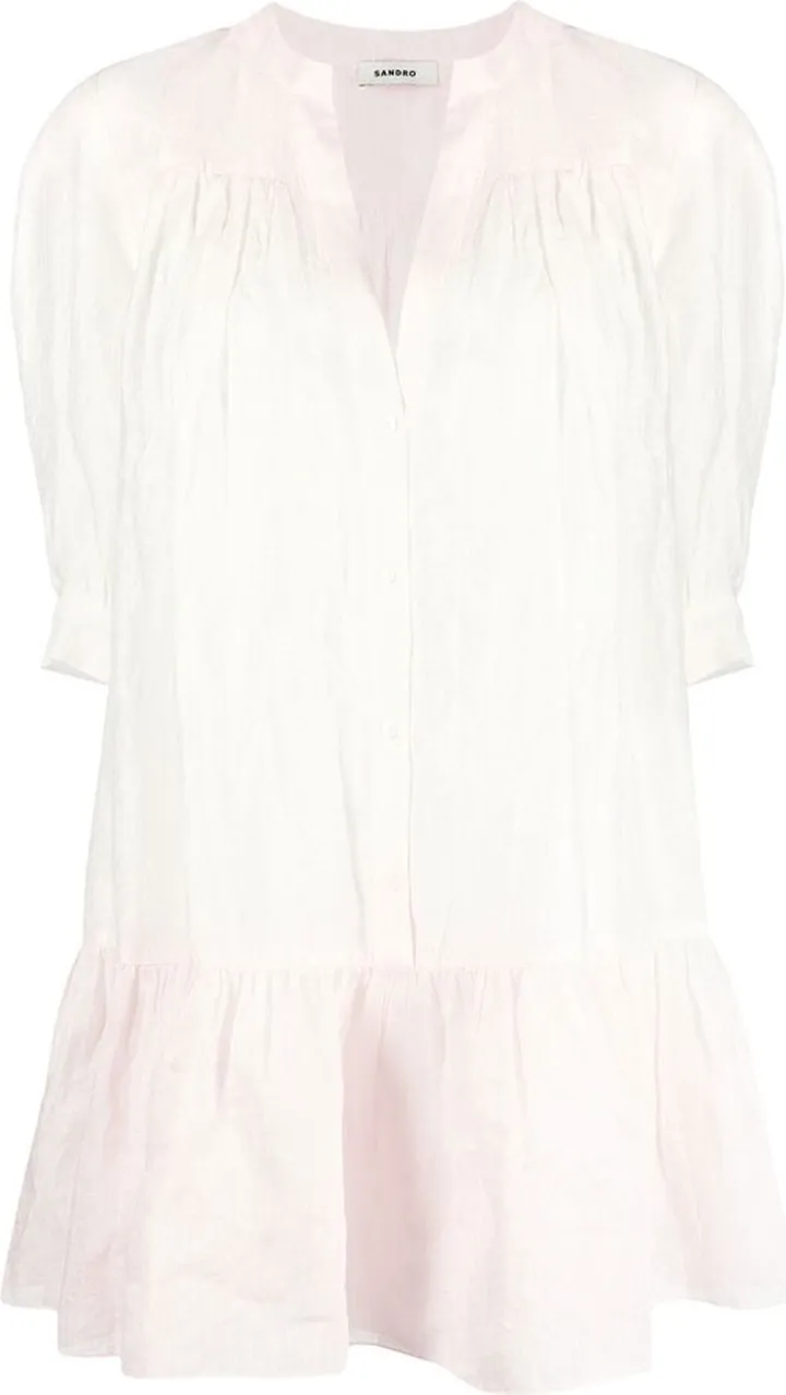 Puff-Sleeve Mini Dress
