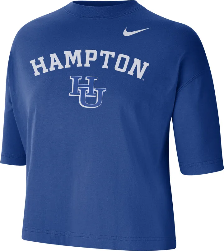 Nike Women's College (Hampton) Boxy T-Shirt in Blue