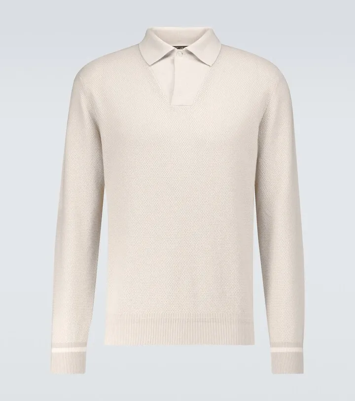 Baby cashmere polo sweater