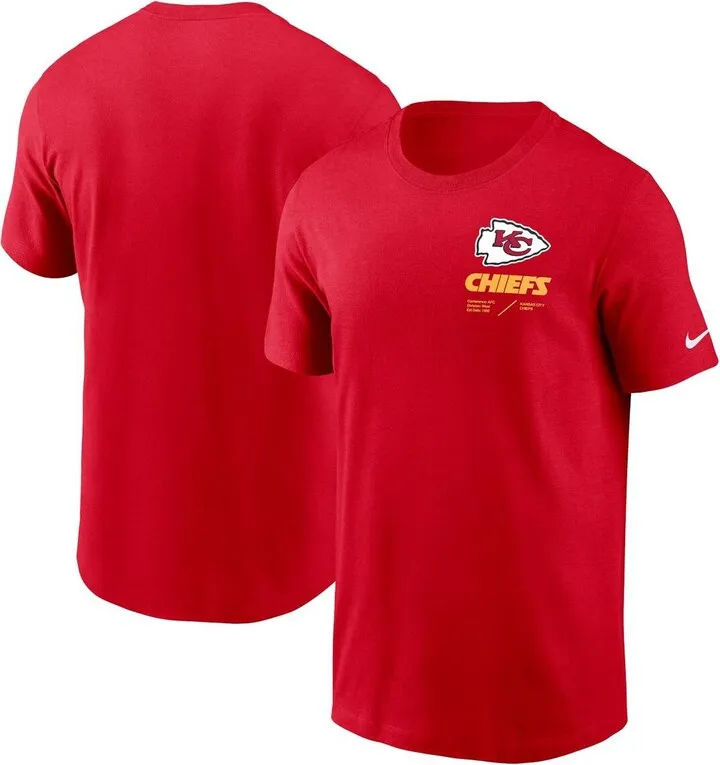 Men's Nike Red Kansas City Chiefs Infograph Lockup Performance T-shirt
