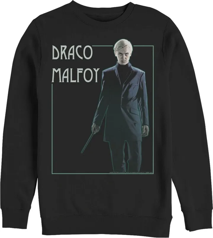 Men's Harry Potter Draco Malfoy Simple Framed Portrait Sweatshirt - Black - Medium