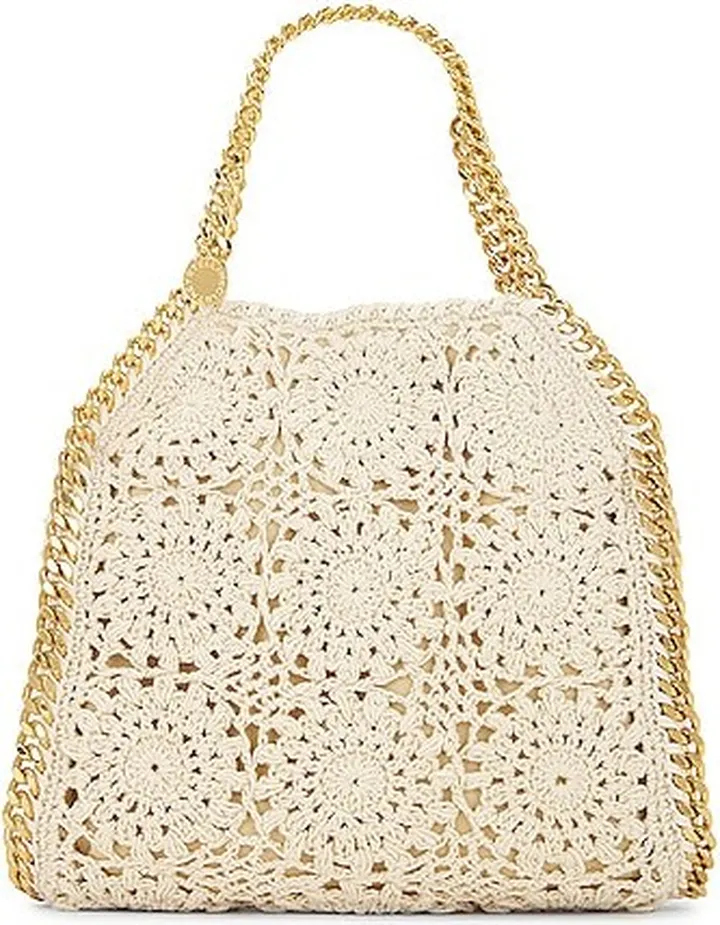 Stella McCartney Mini Crochet Falabella Tote in Neutral