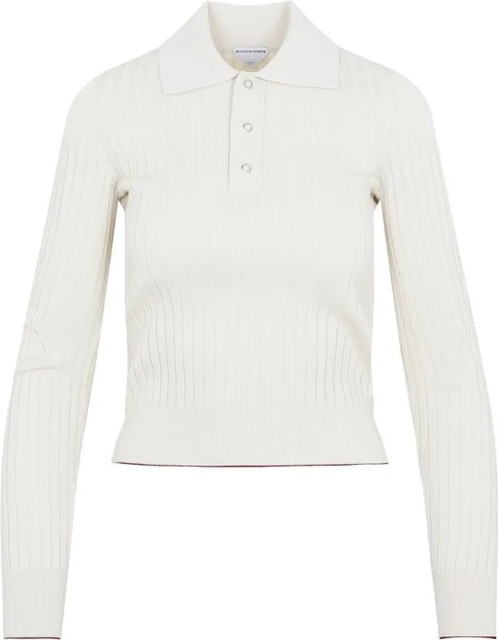 Bottega Veneta Long-Sleeved Polo Shirt
