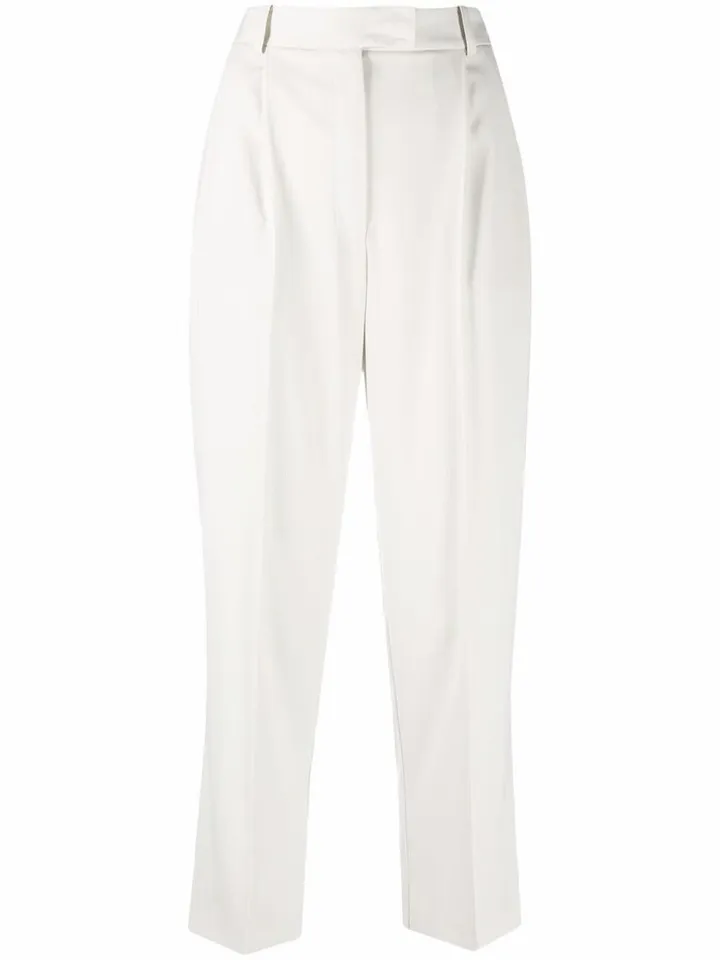 High-Waisted Cropped Trousers