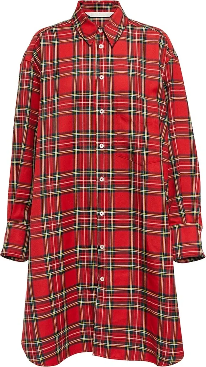 Checked shirt dress