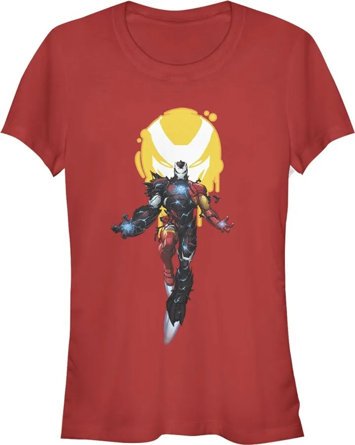 Junior's Marvel Iron Man Venom Symbol T-Shirt - Red - Large