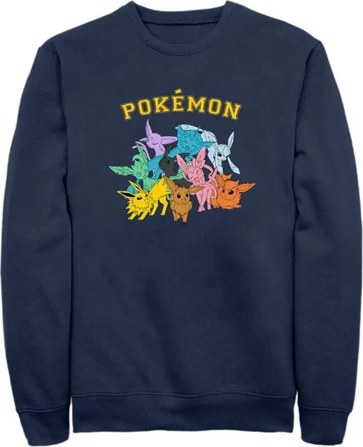 Men's Pokemon Eeveelutions Sweatshirt - Navy Blue - 2X Large