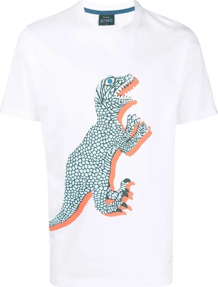 dinosaur-print cotton T-shirt