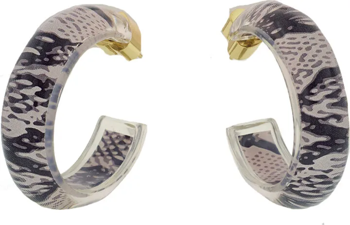 Small Snake Animal Print Jelly Hoop Earrings